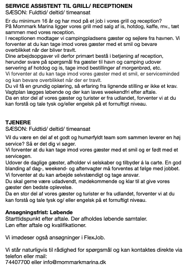 Job 2023 – Sæson